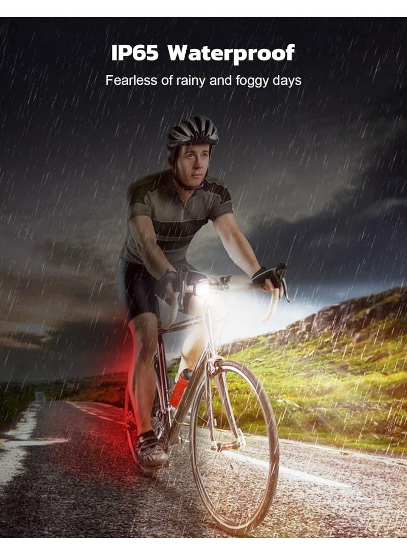 SFENG USB Rechargeable Bike Light Set, IP65 Waterproof Bicycle Headlight and Tail Light, Ultra‑Slim 27g Cycling Lights with Multiple Modes, 1.5H Fast Charge for Night Riding - Image 4